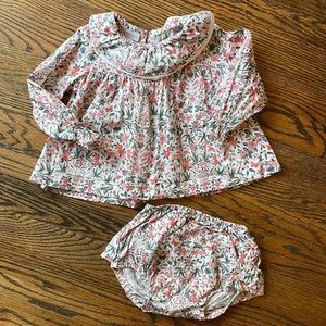 Pukatuka size 2Y pink and green floral bloomer set